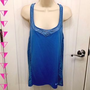 Under Armour Blue Sheer Back Tank Top